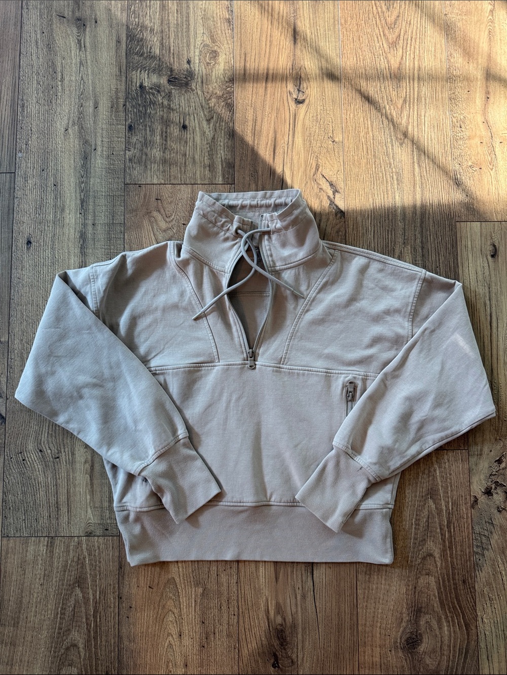 Old Navy Dynamic Fleece Tan Half-Zip Pullover